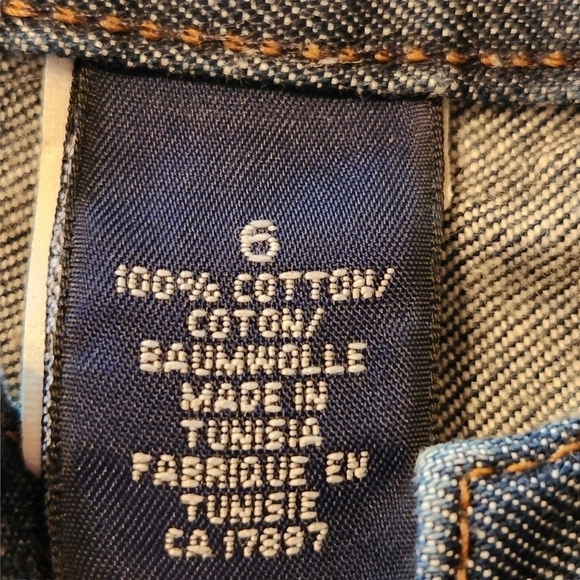 GAP side-slit capri  blue Mid-rise wide leg denim capri pants - Picture 3 of 10